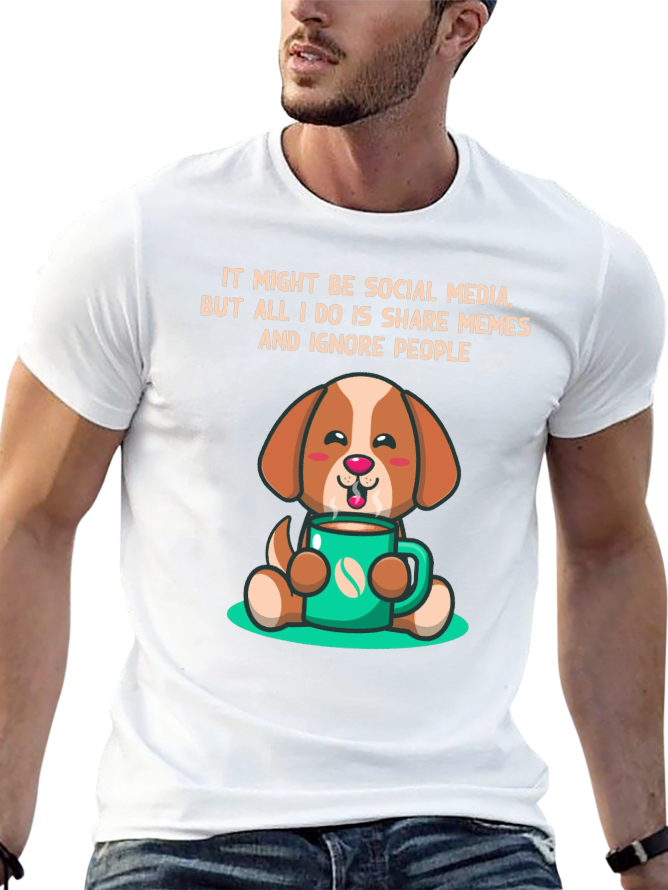 Funny Social Media Dog Lover T-Shirt