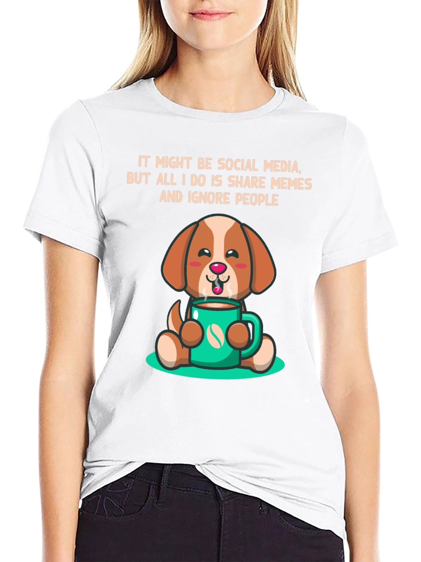 Funny Social Media Dog Lover T-Shirt