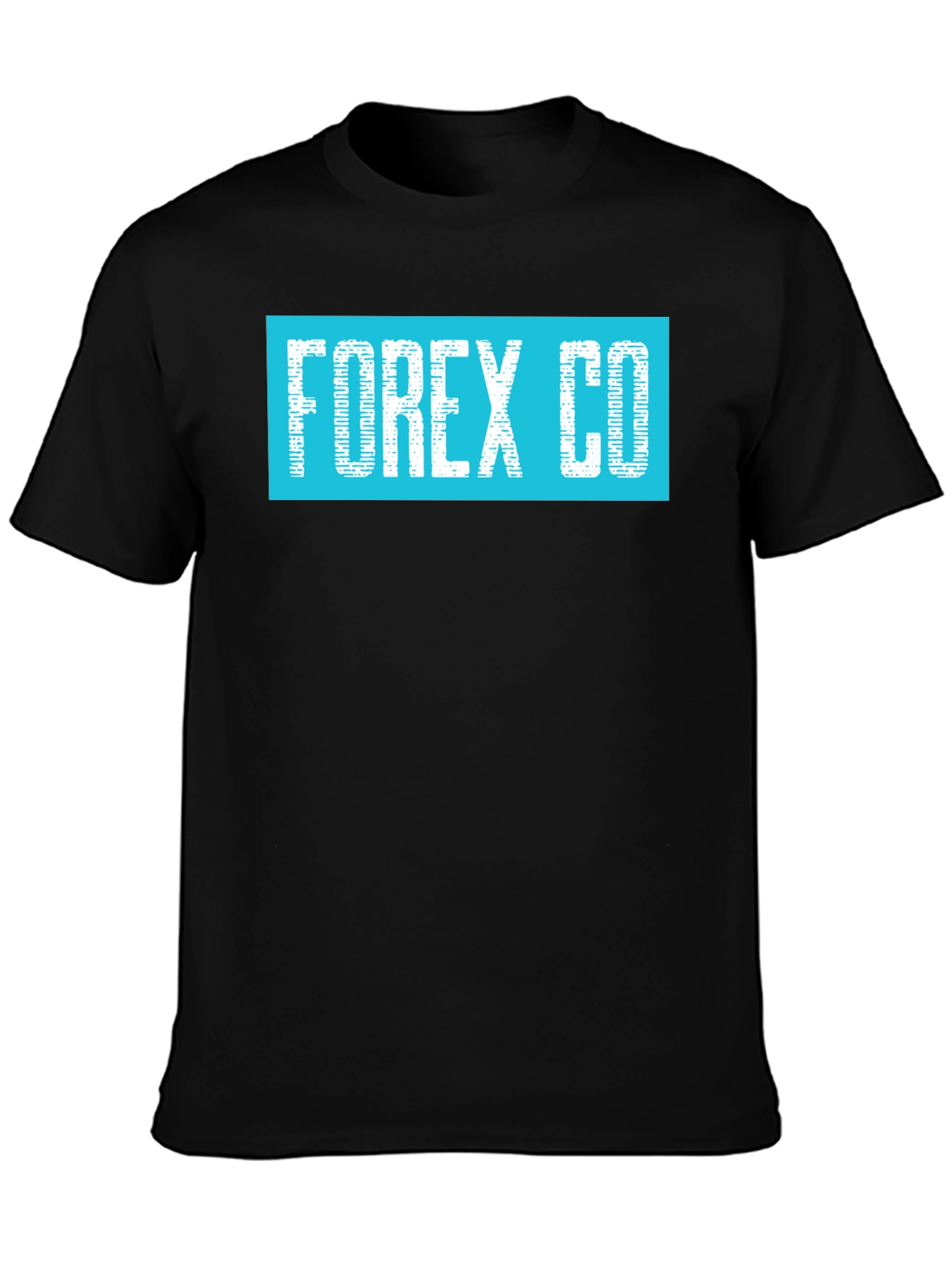 Forex Co. Graphic Print Mens Black T-Shirt