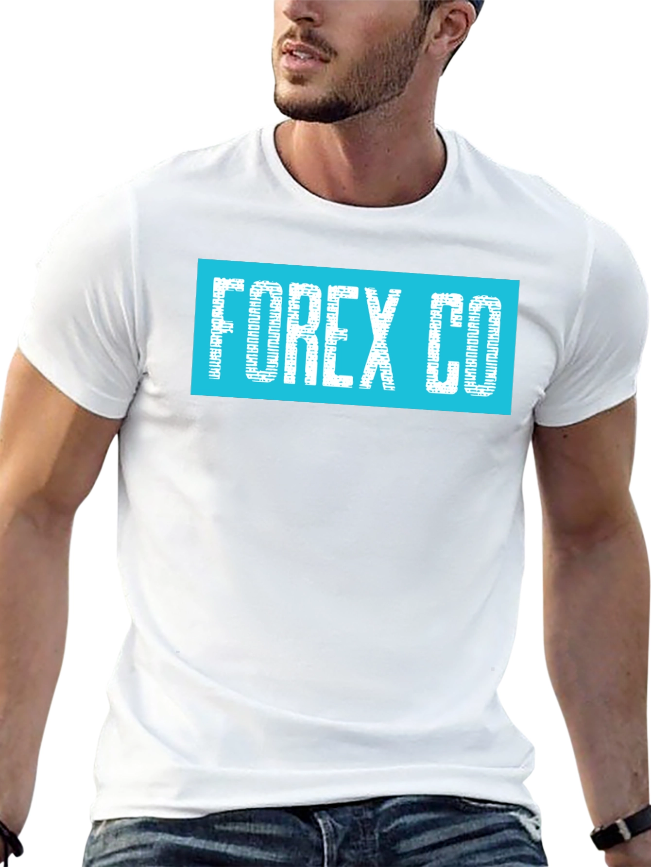 Forex Co. Graphic Print Mens Black T-Shirt