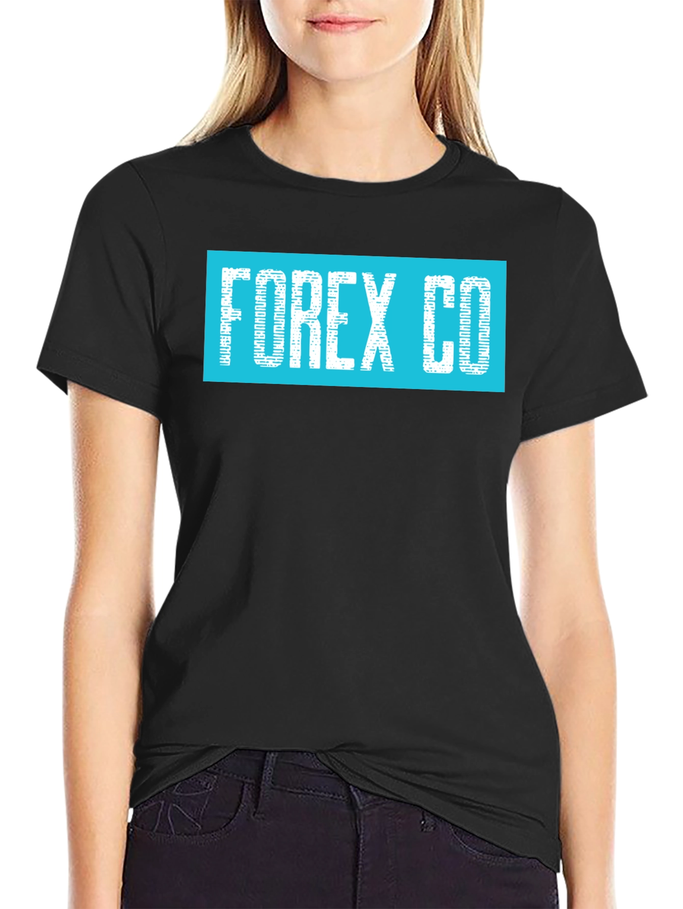 Forex Co. Graphic Print Mens Black T-Shirt