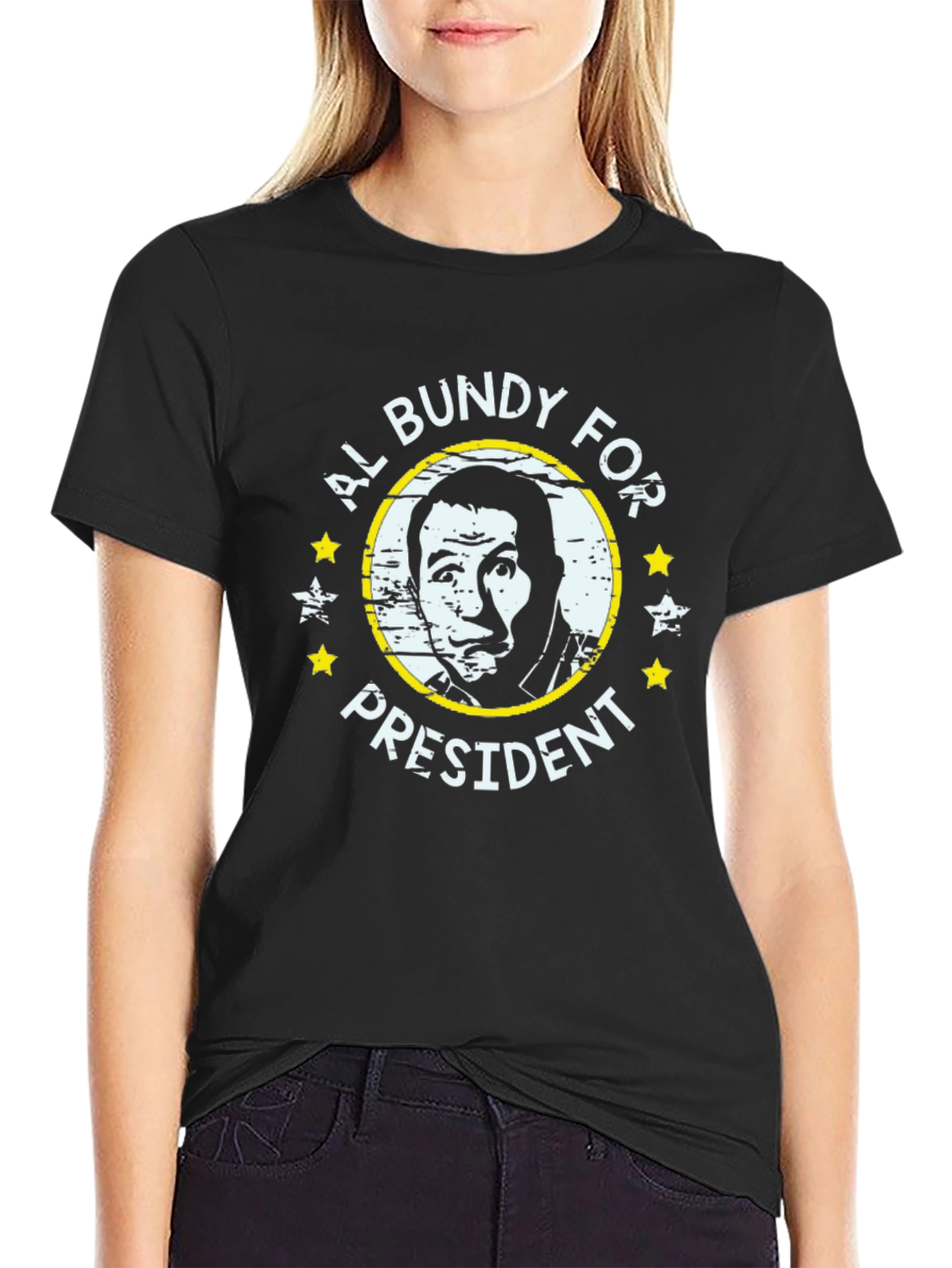 Al Bundy For President Black T-Shirt