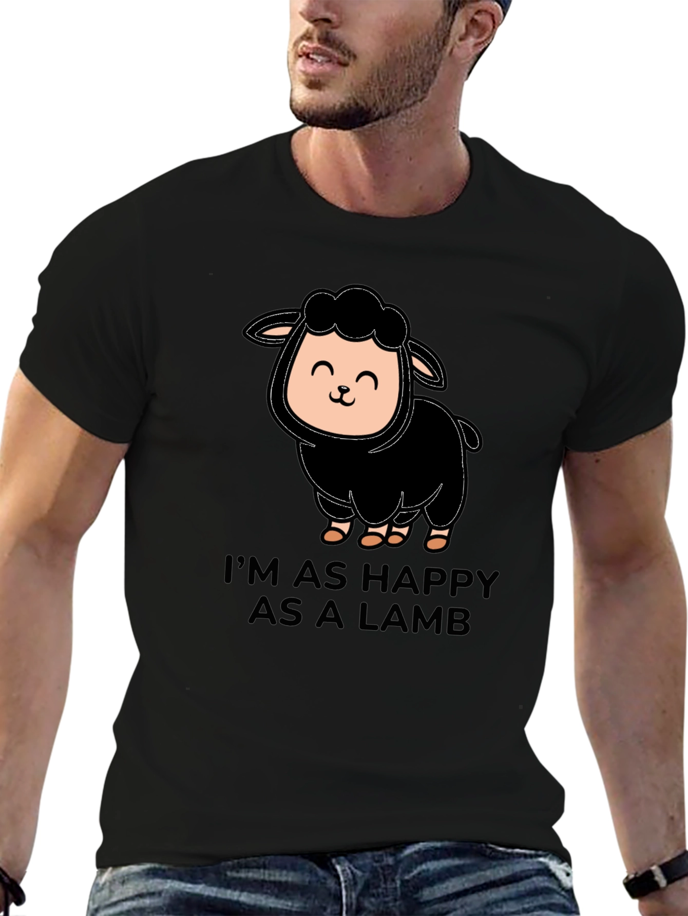 Happy Lamb T-Shirt - Cute Graphic Tee