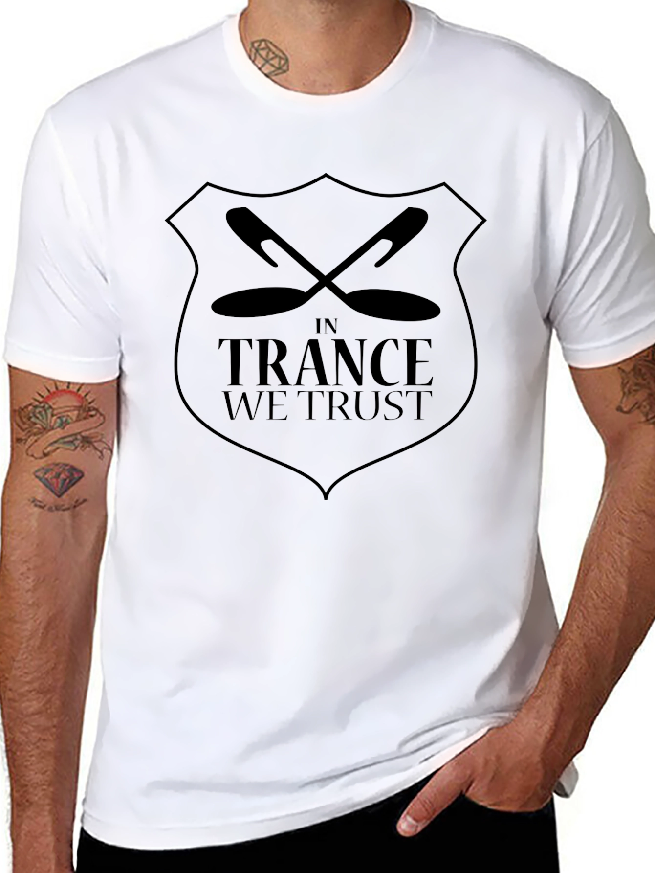 In Trance We Trust Black Graphic Tee