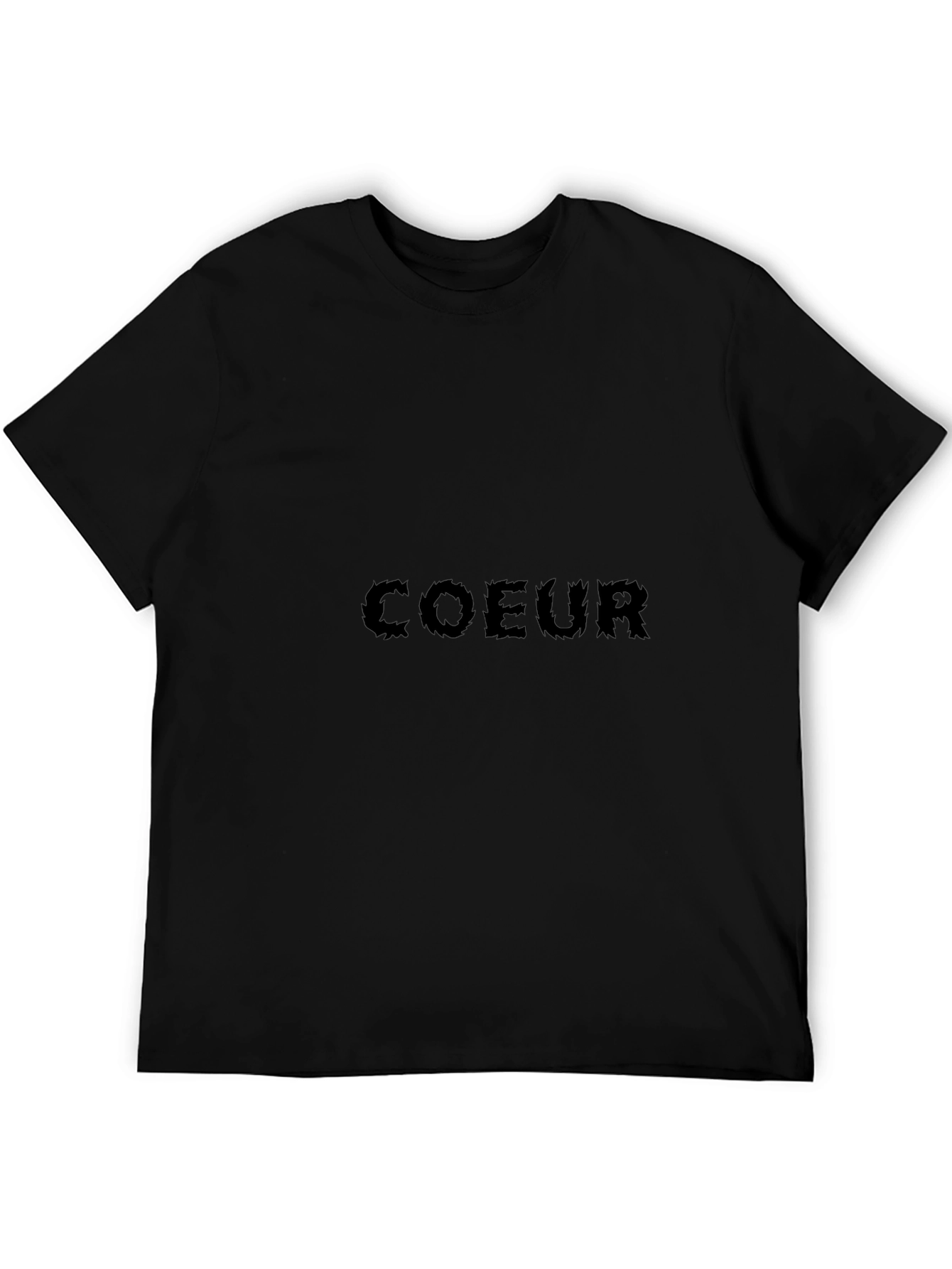 Stylish Black Coeur Graphic Tee