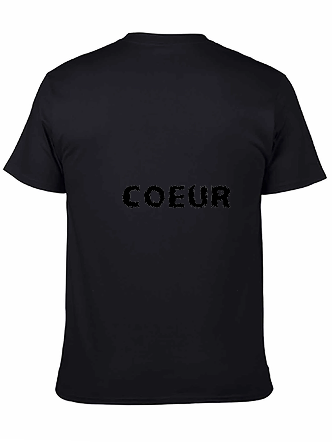 Stylish Black Coeur Graphic Tee