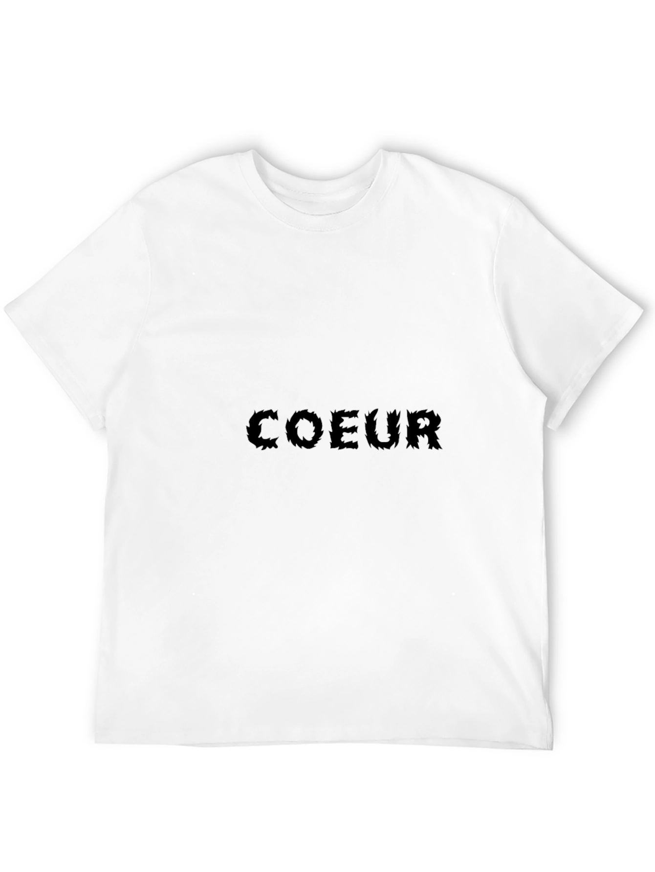 Stylish Black Coeur Graphic Tee