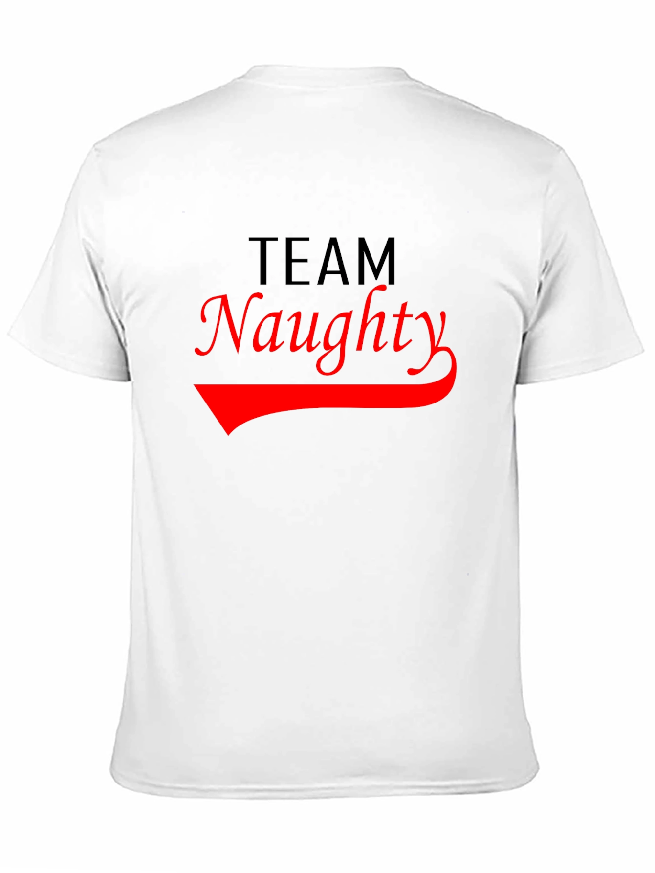 Team Naughty Graphic Tee - Black Crew Neck