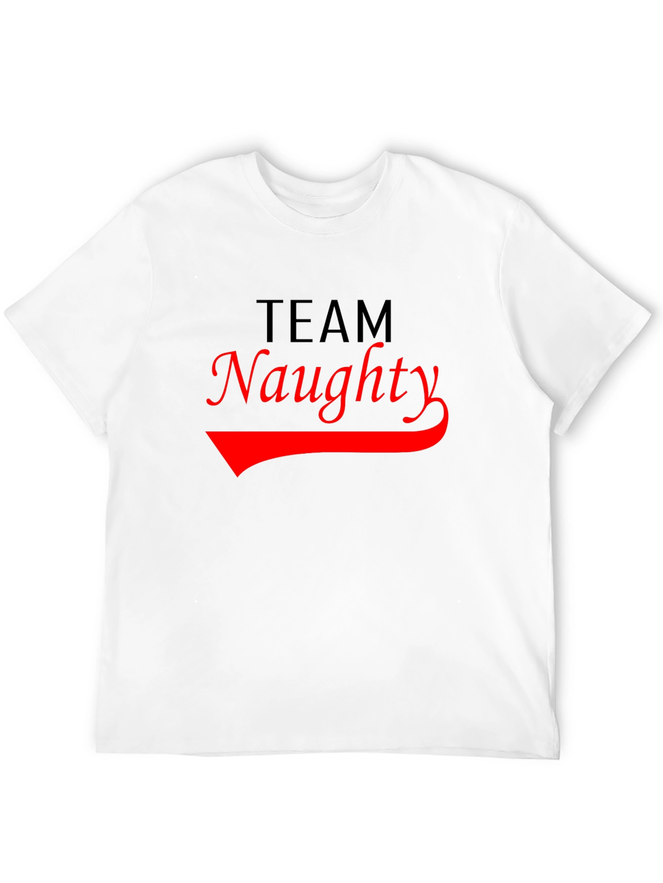 Team Naughty Graphic Tee - Black Crew Neck