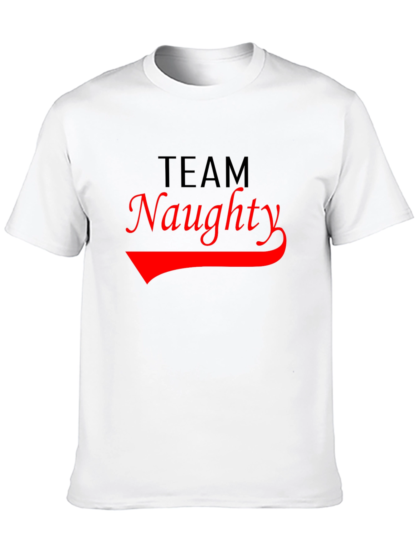 Team Naughty Graphic Tee - Black Crew Neck