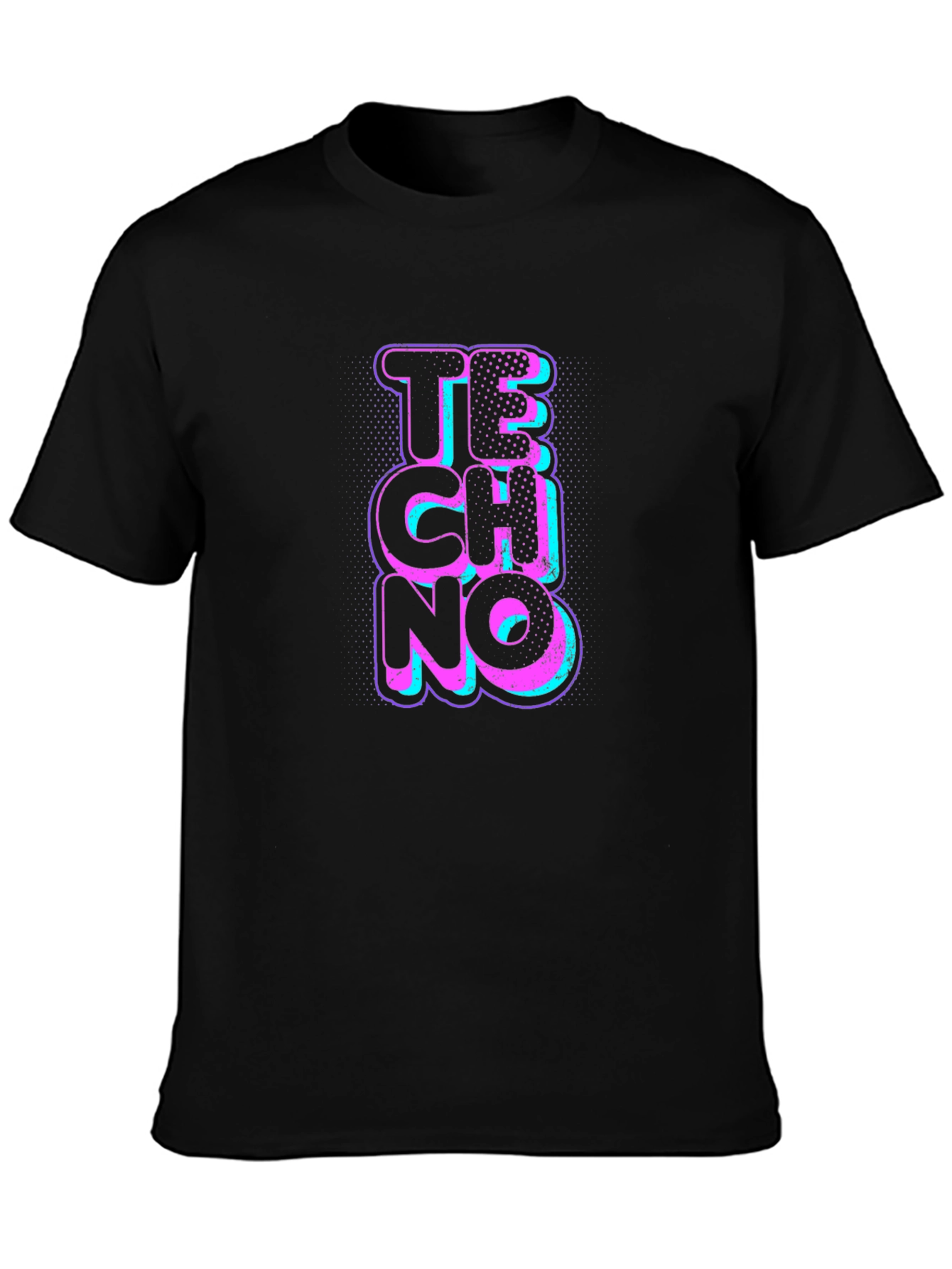 Techno Graphic Black T-Shirt