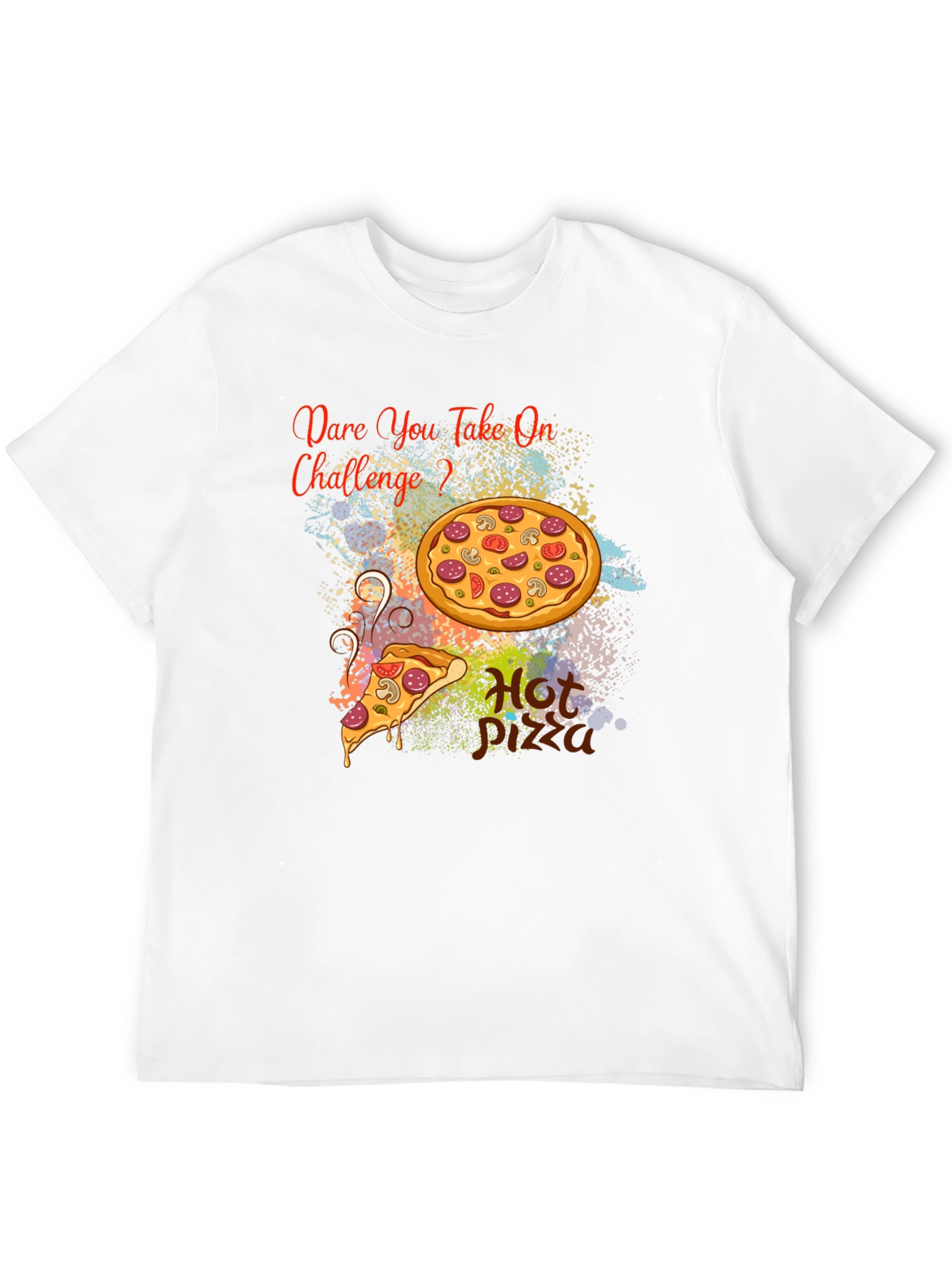Dare You Take On Pizza Challenge Black T-Shirt