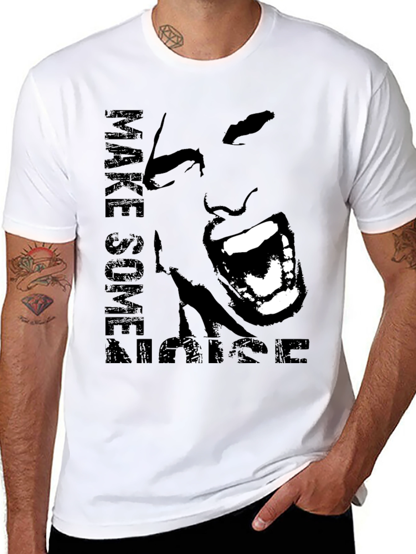 Make Some Noise Graphic Tee - Bold Statement Shirt