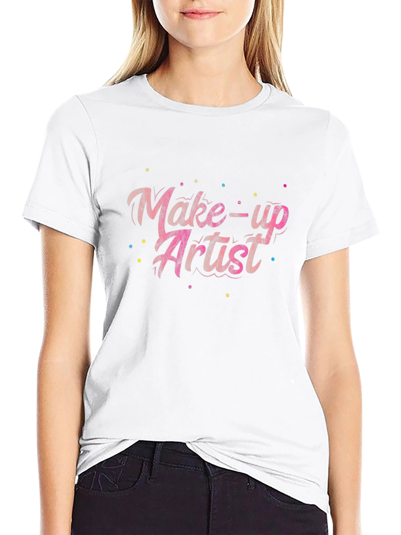 Make-up Artist Black Graphic T-Shirt