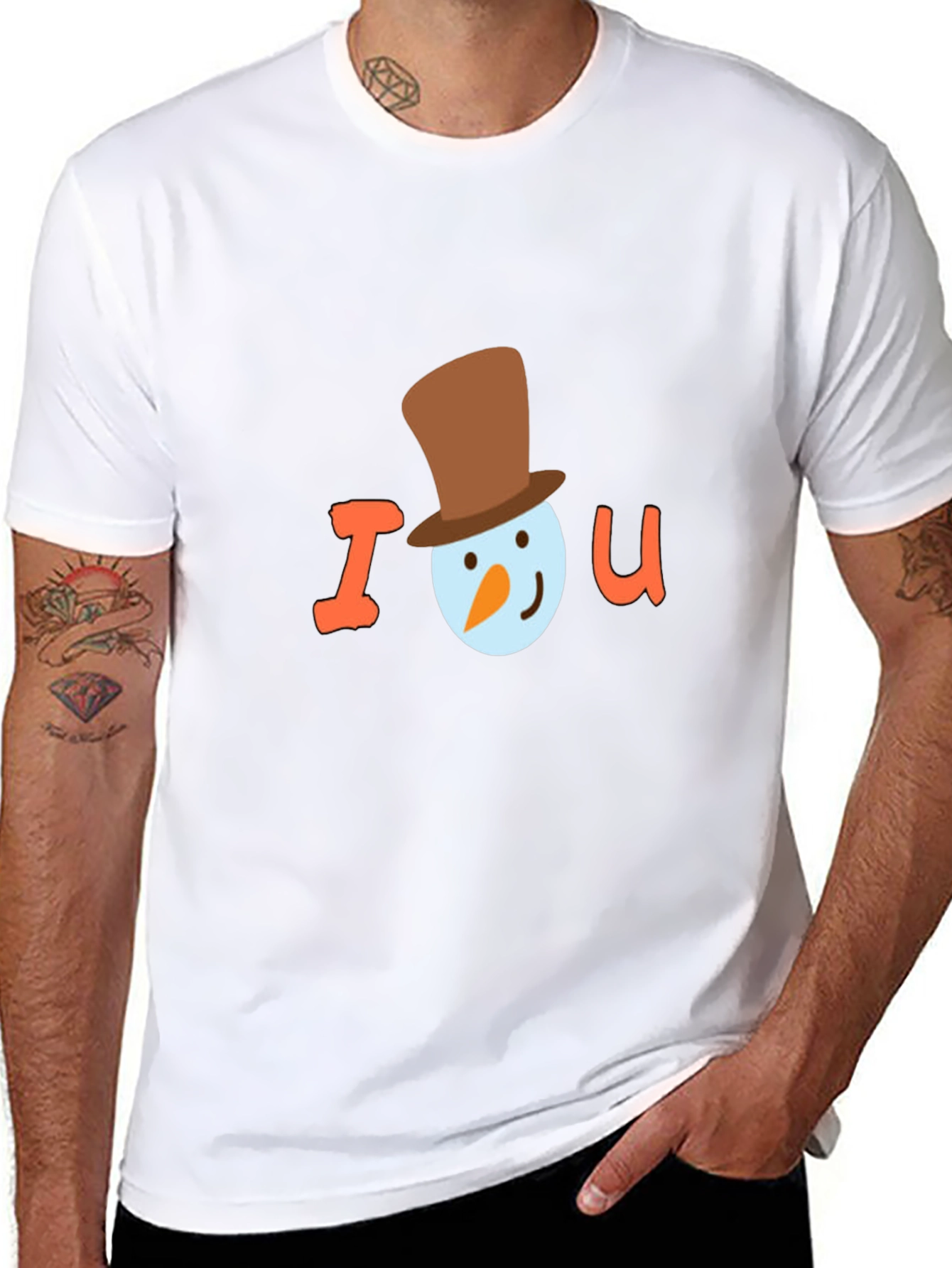 I Snowman U T-Shirt - Holiday Season Tee