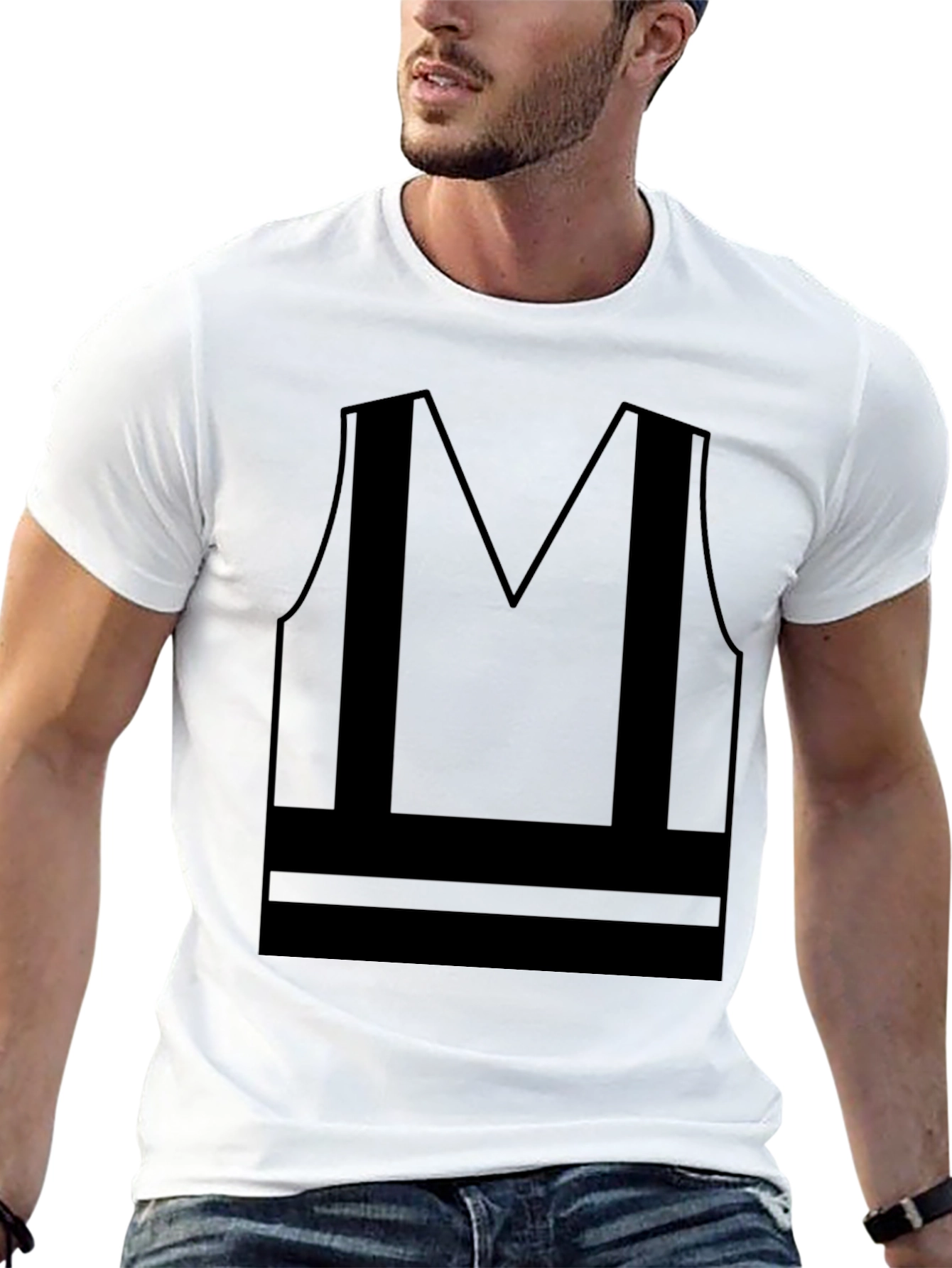 Construction Safety Vest T-Shirt - Novelty Apparel