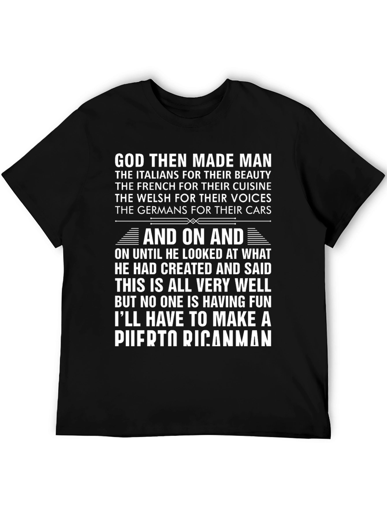 Puerto Rican Man T-Shirt - Humorous Graphic Tee