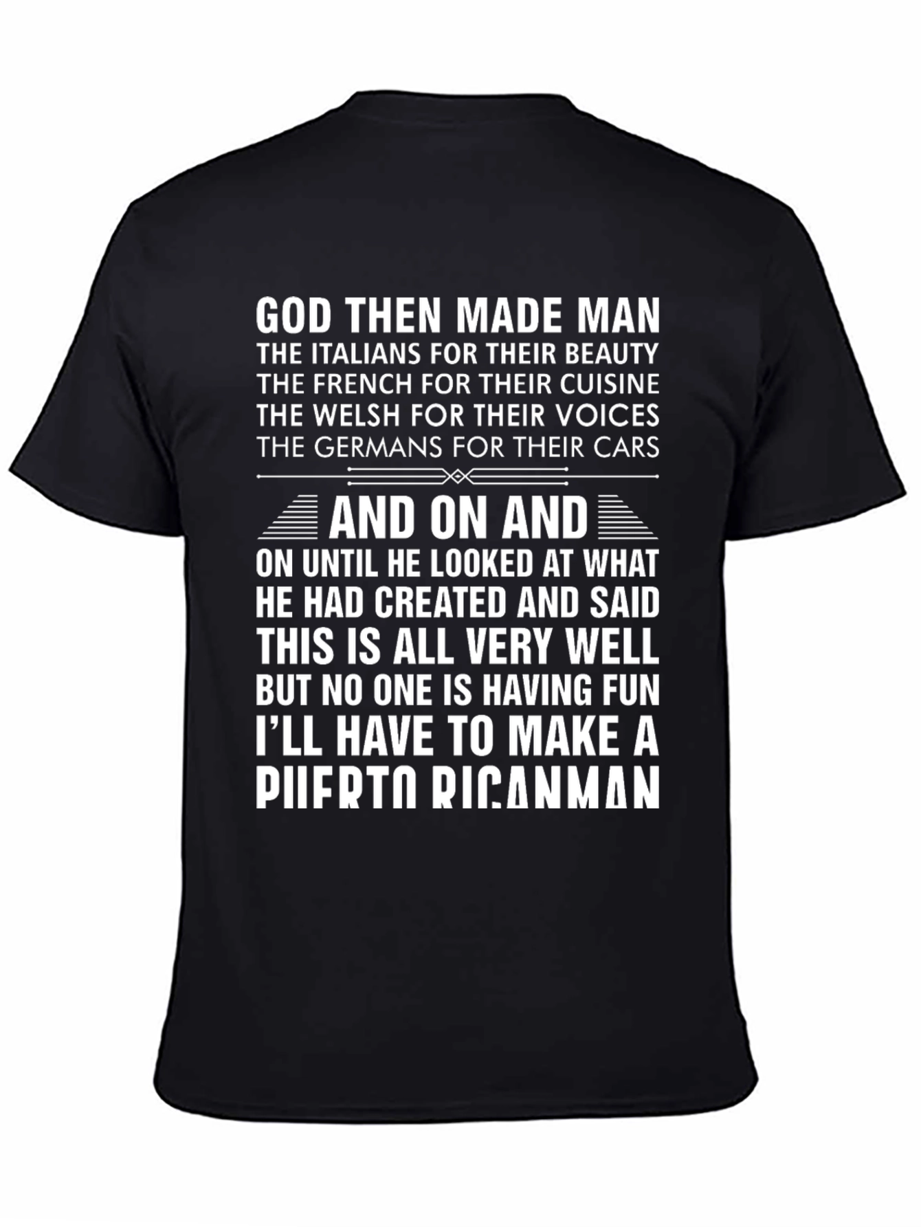 Puerto Rican Man T-Shirt - Humorous Graphic Tee