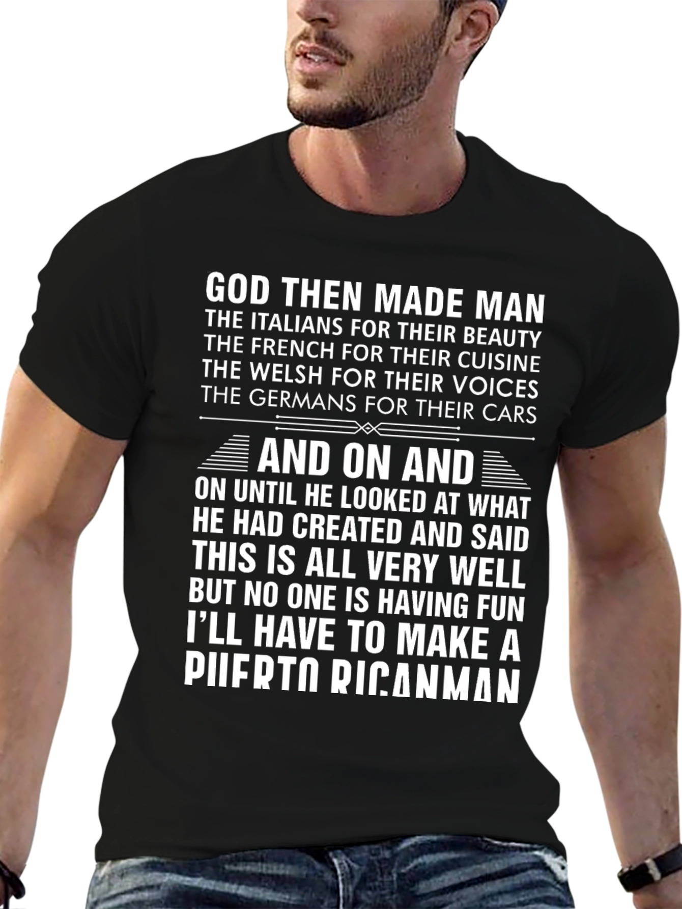Puerto Rican Man T-Shirt - Humorous Graphic Tee