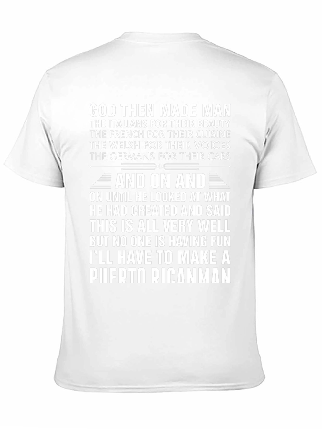 Puerto Rican Man T-Shirt - Humorous Graphic Tee