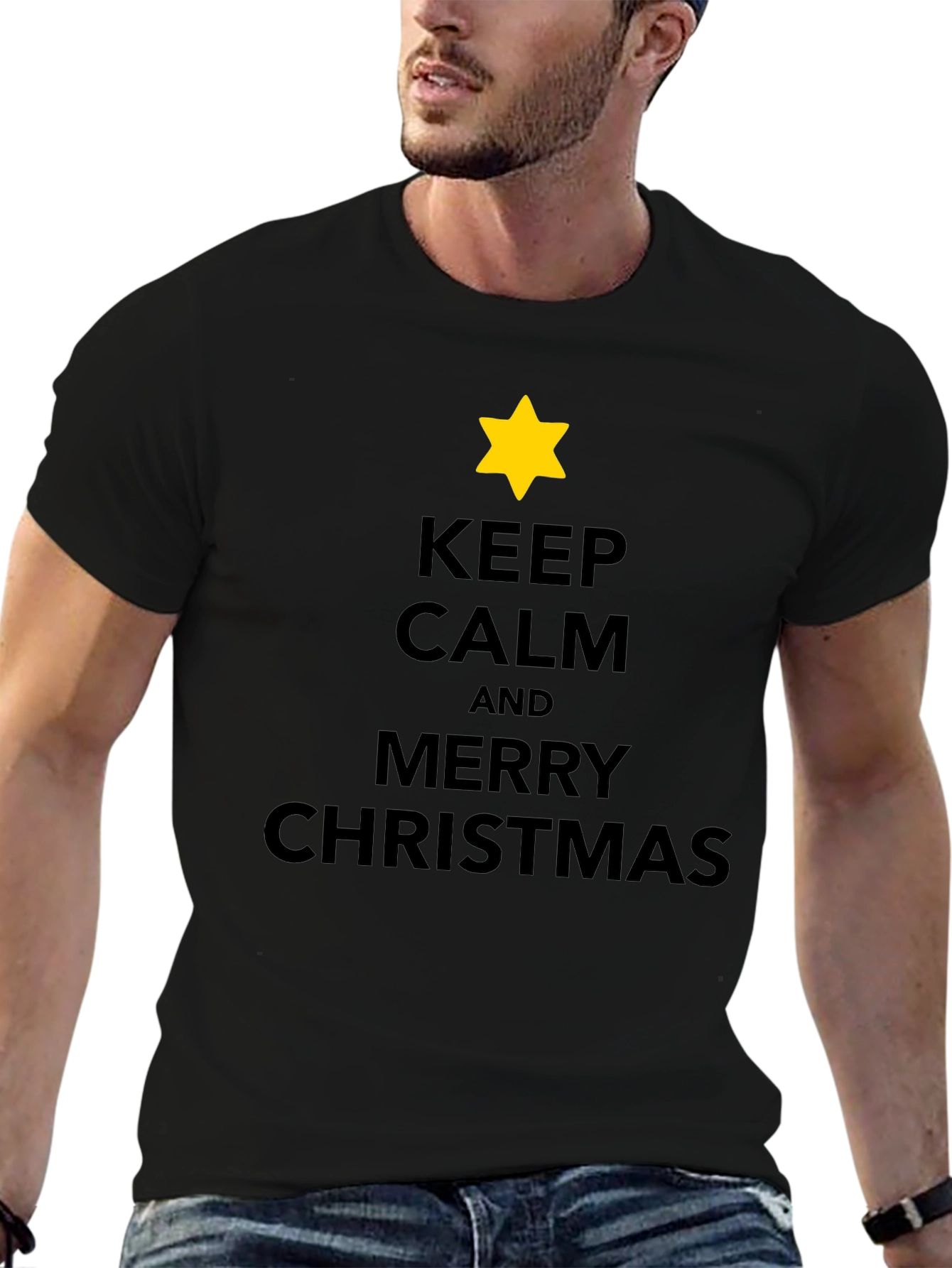 Keep Calm Merry Christmas Star T-Shirt