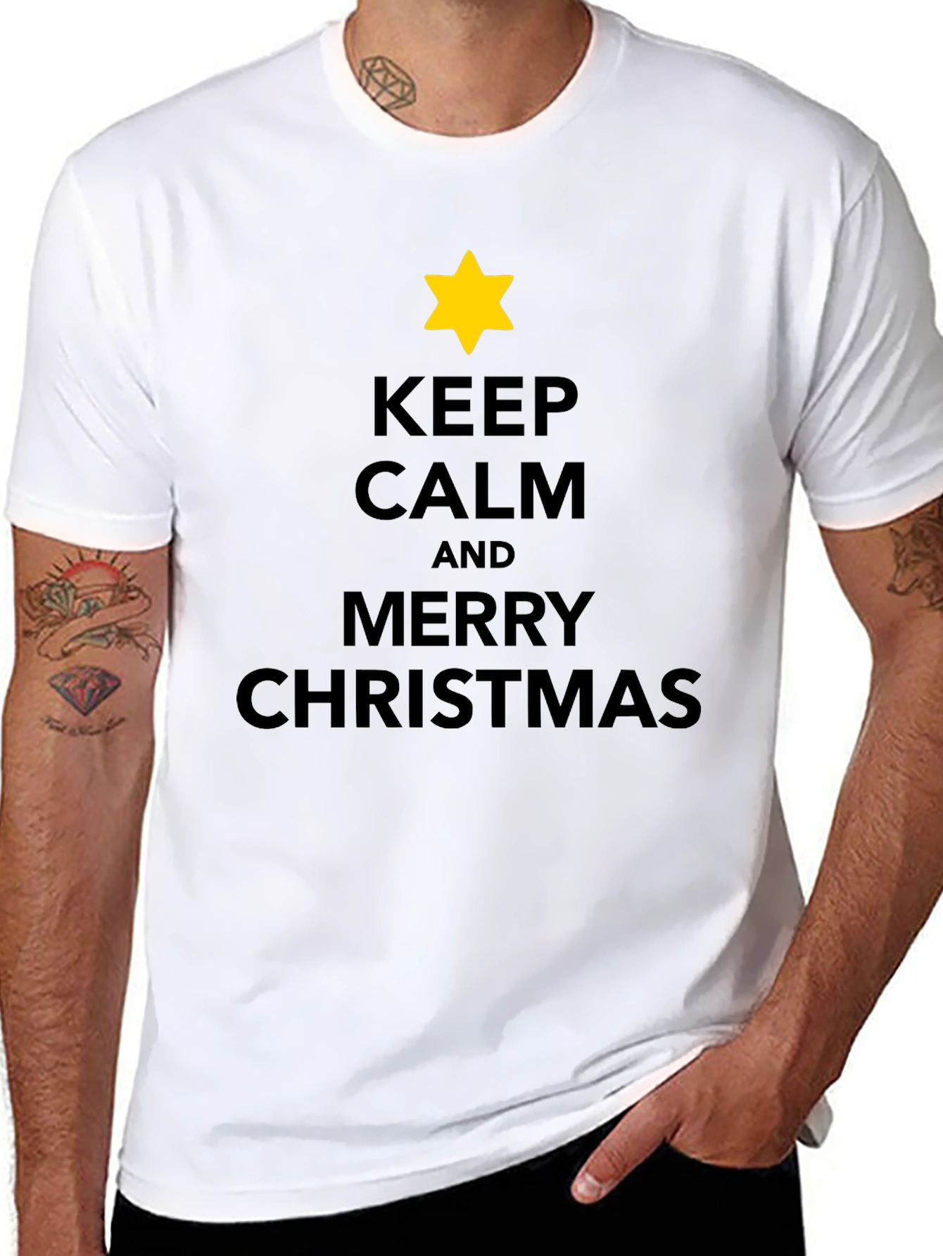 Keep Calm Merry Christmas Star T-Shirt