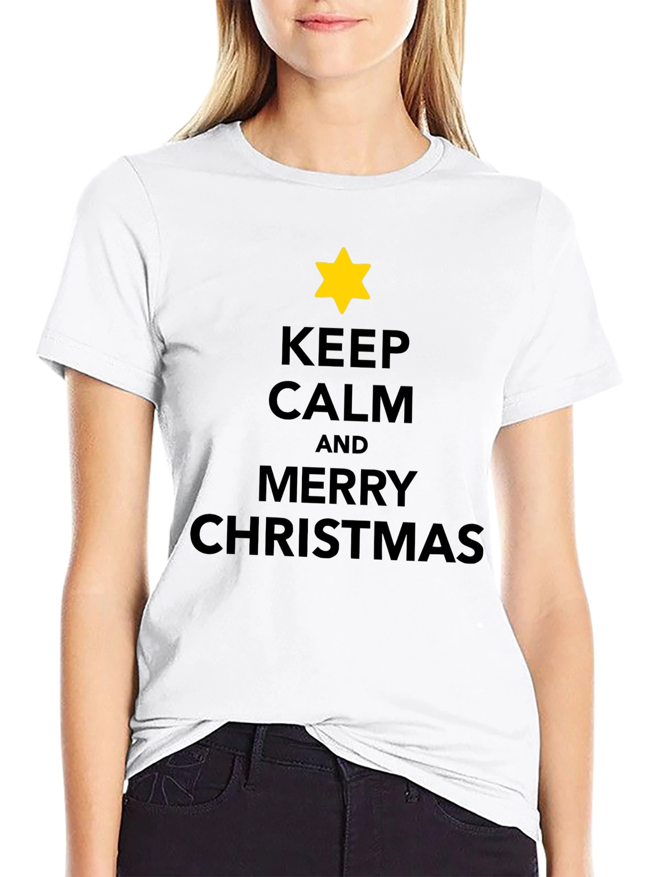 Keep Calm Merry Christmas Star T-Shirt