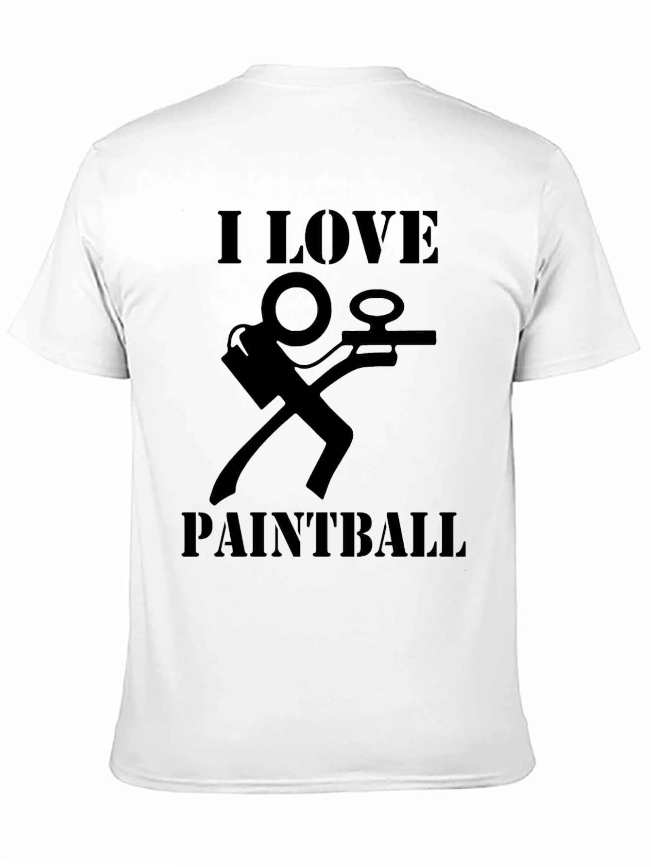 I Love Paintball Graphic T-Shirt - Black