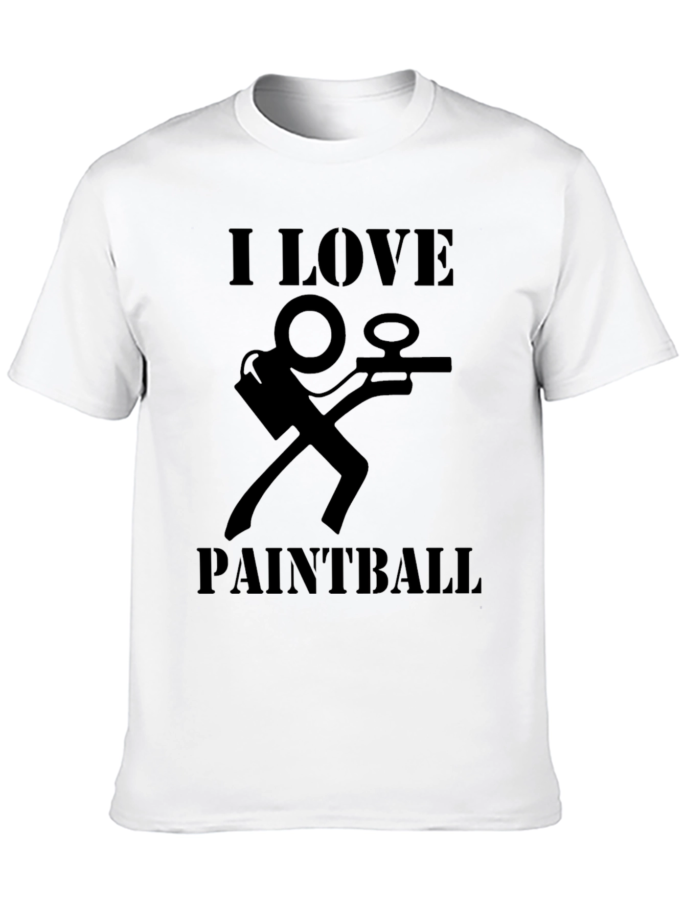 I Love Paintball Graphic T-Shirt - Black