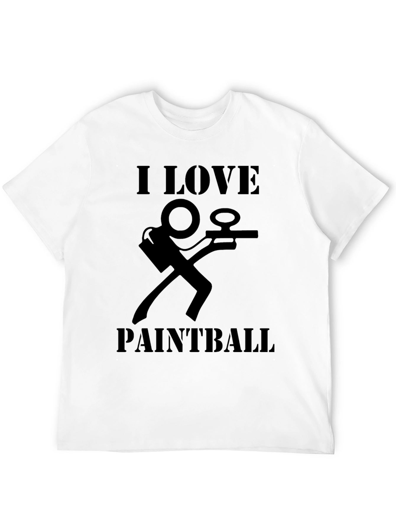 I Love Paintball Graphic T-Shirt - Black