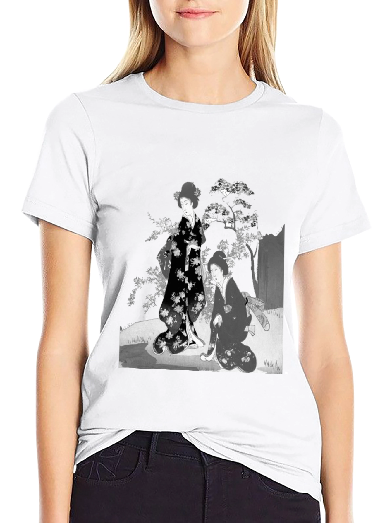 Geisha Art T-Shirt - Black