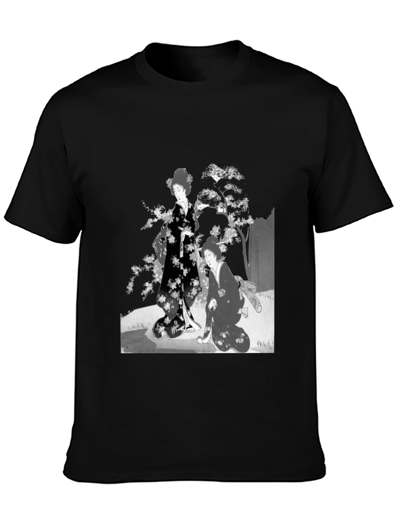 Geisha Art T-Shirt - Black