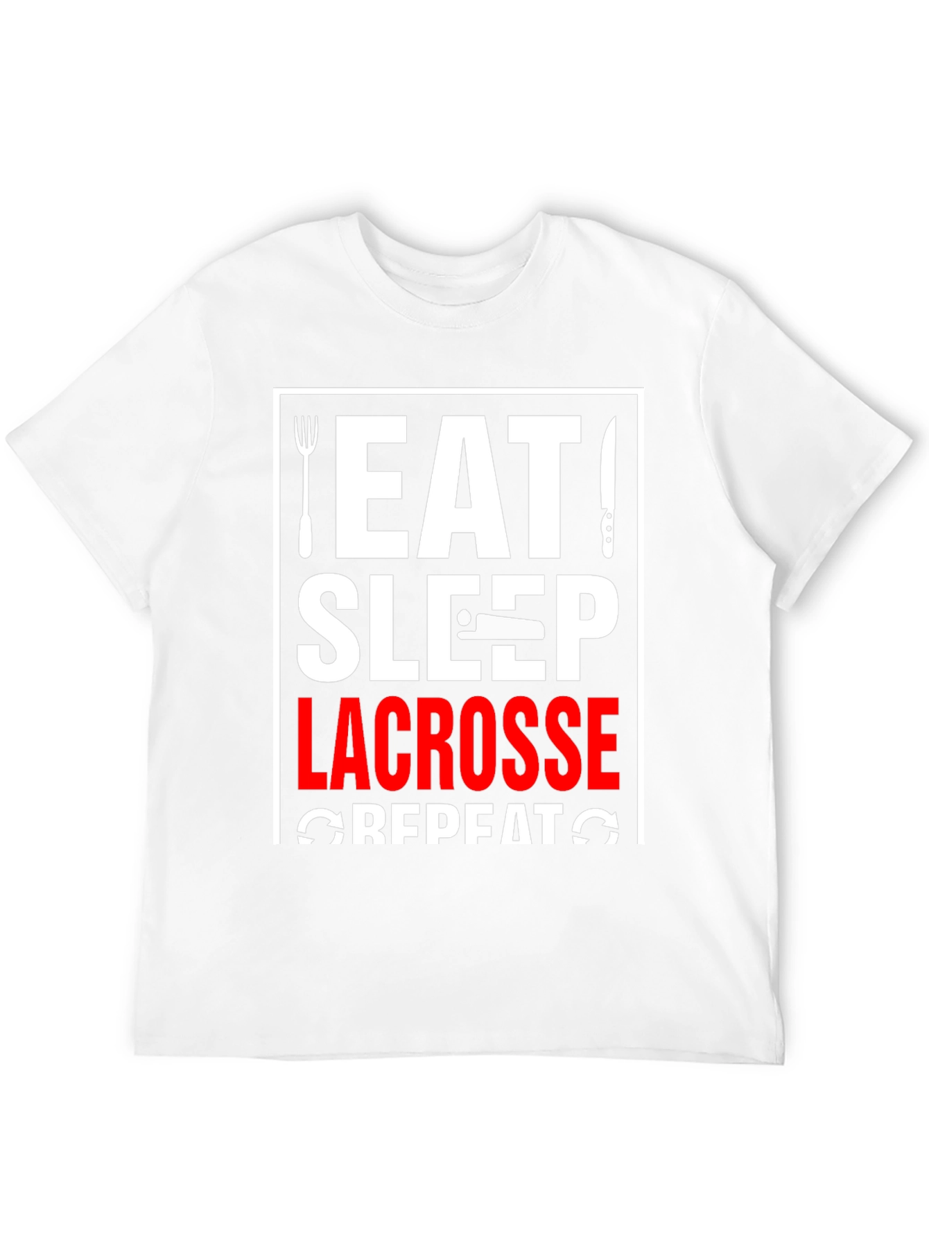 Eat Sleep Lacrosse Repeat Graphic T-Shirt