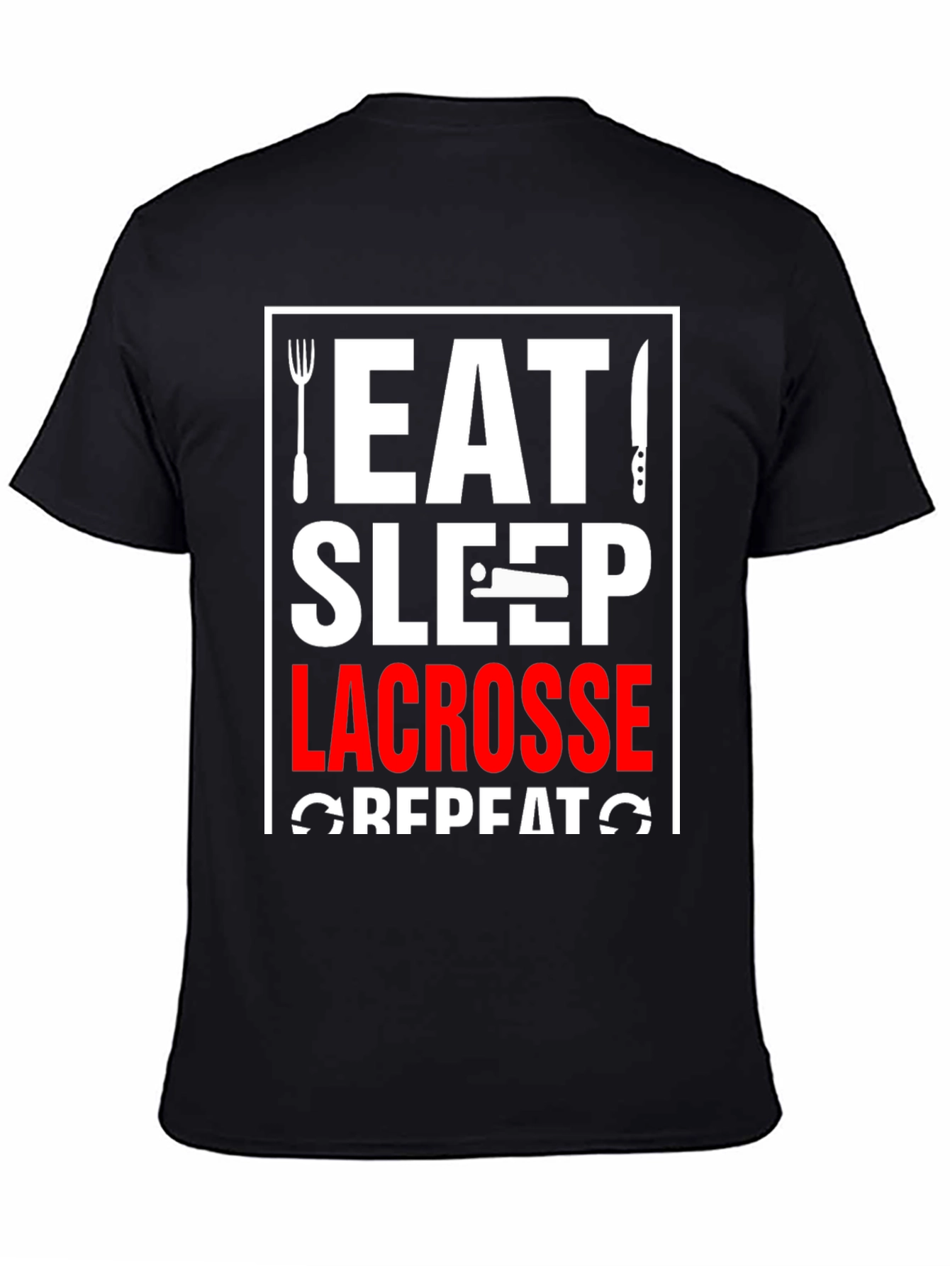 Eat Sleep Lacrosse Repeat Graphic T-Shirt