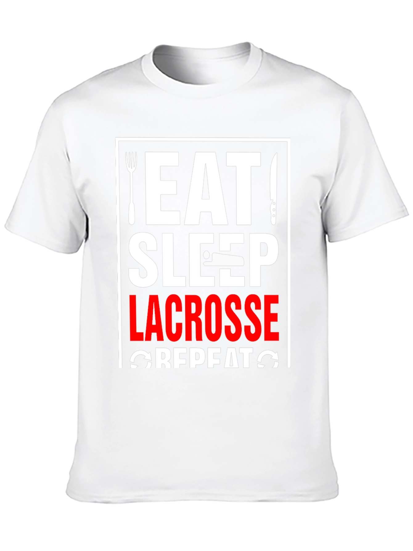 Eat Sleep Lacrosse Repeat Graphic T-Shirt