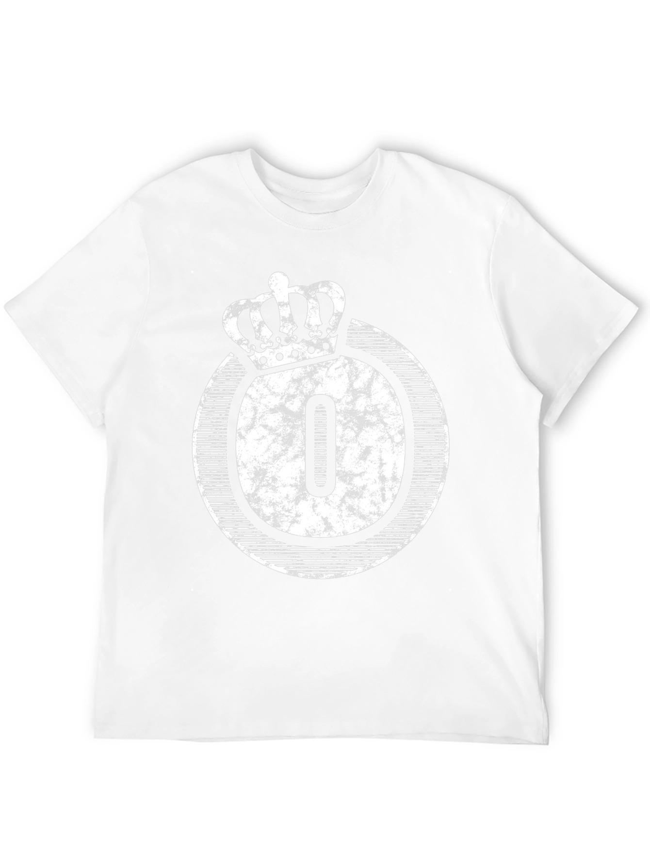 King Number Zero Graphic Tee - Distressed Crown Design