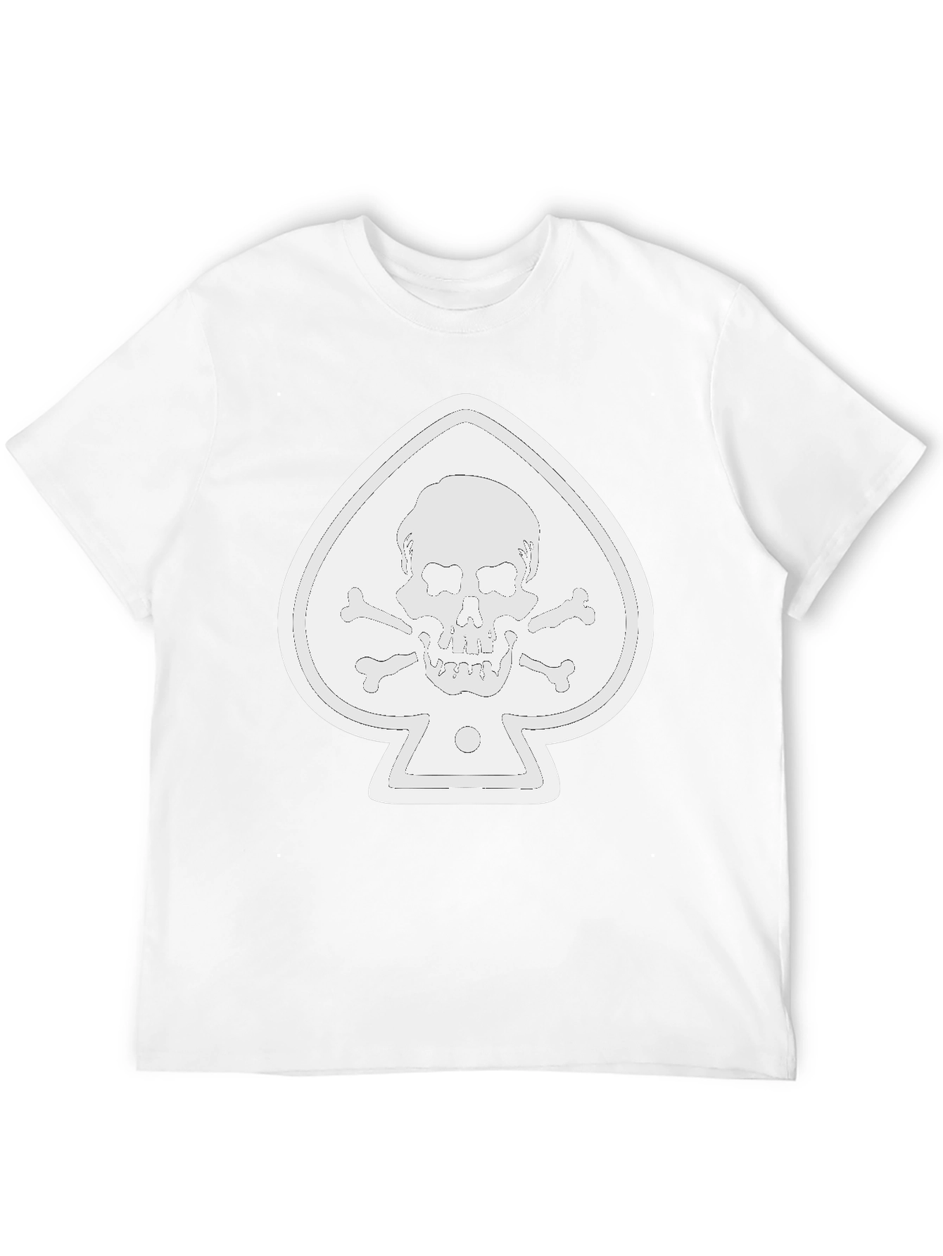 Spade Skull Graphic Tee - Black