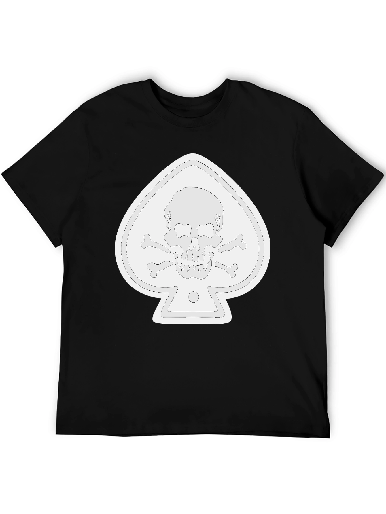 Spade Skull Graphic Tee - Black