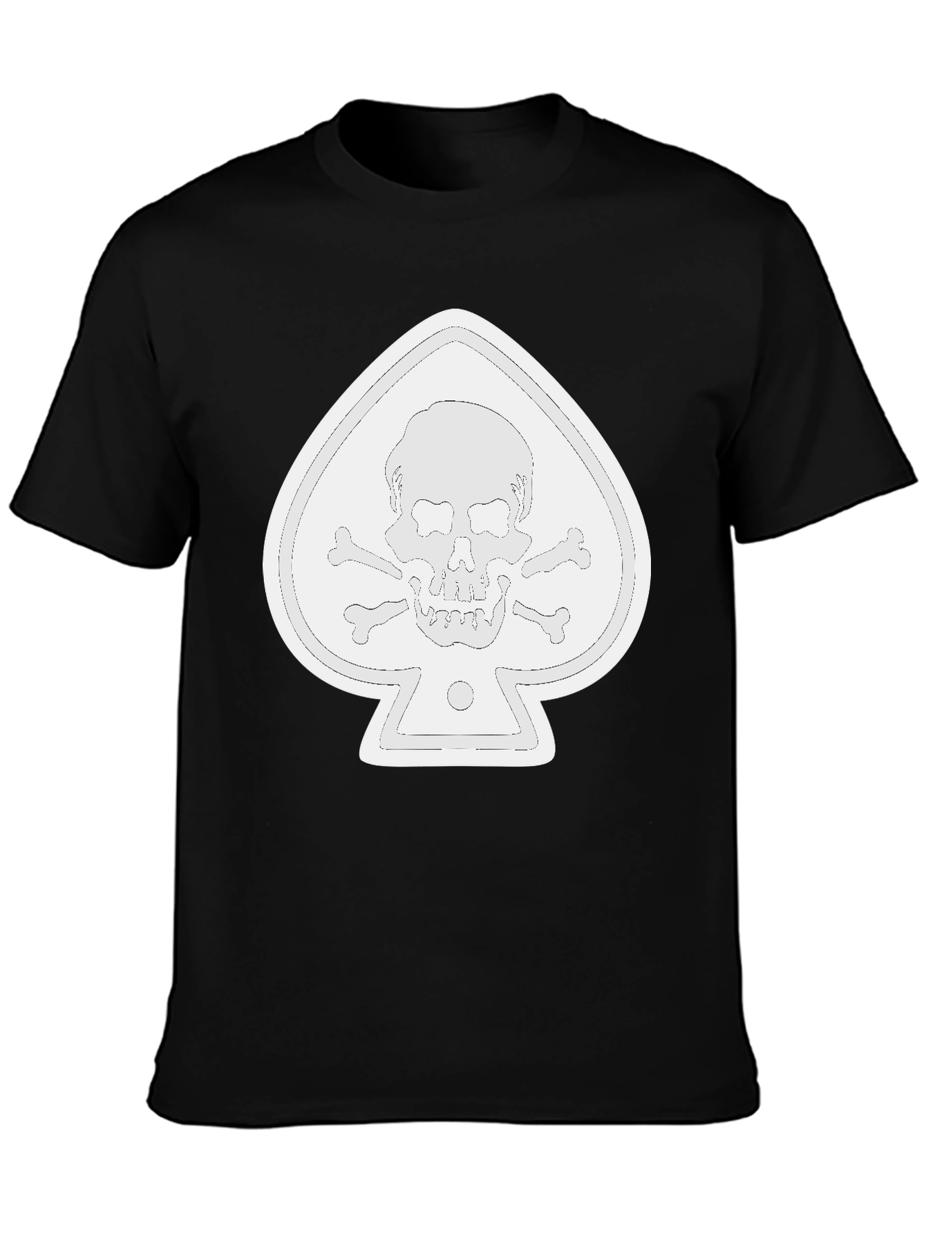 Spade Skull Graphic Tee - Black