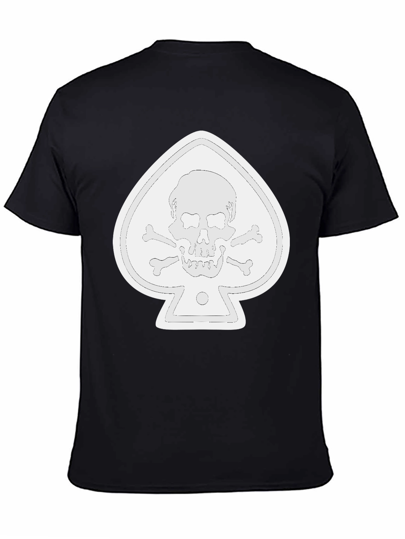 Spade Skull Graphic Tee - Black