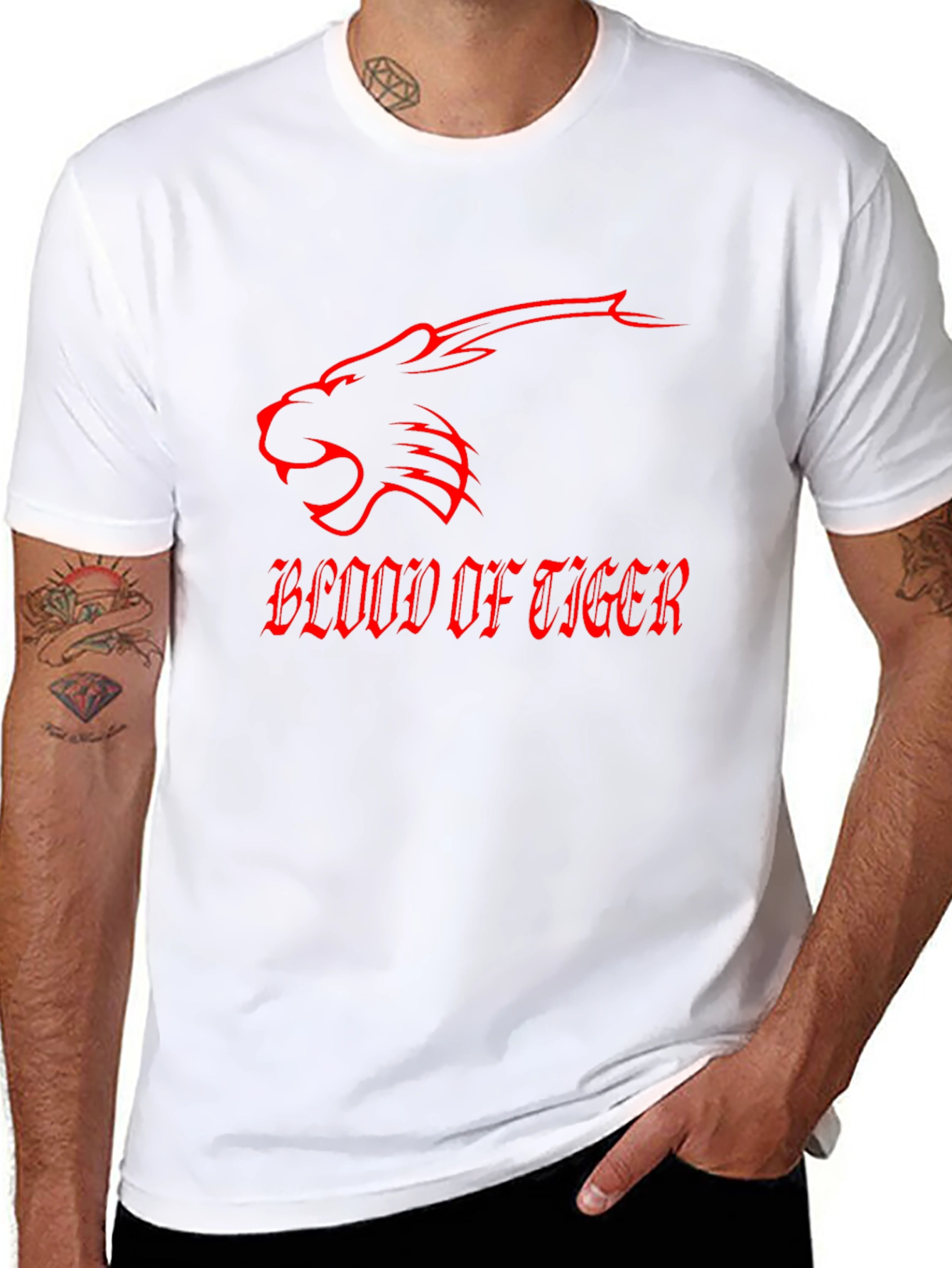 Blood of Tiger Graphic Tee - Black