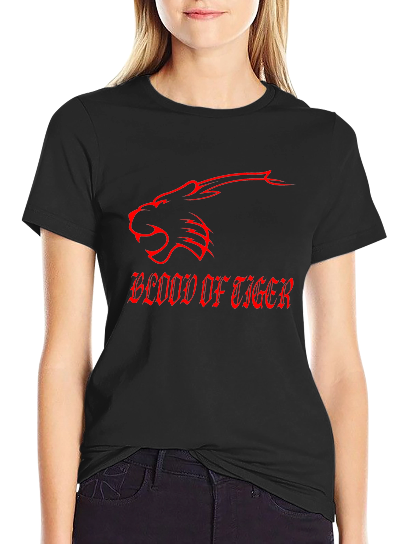 Blood of Tiger Graphic Tee - Black