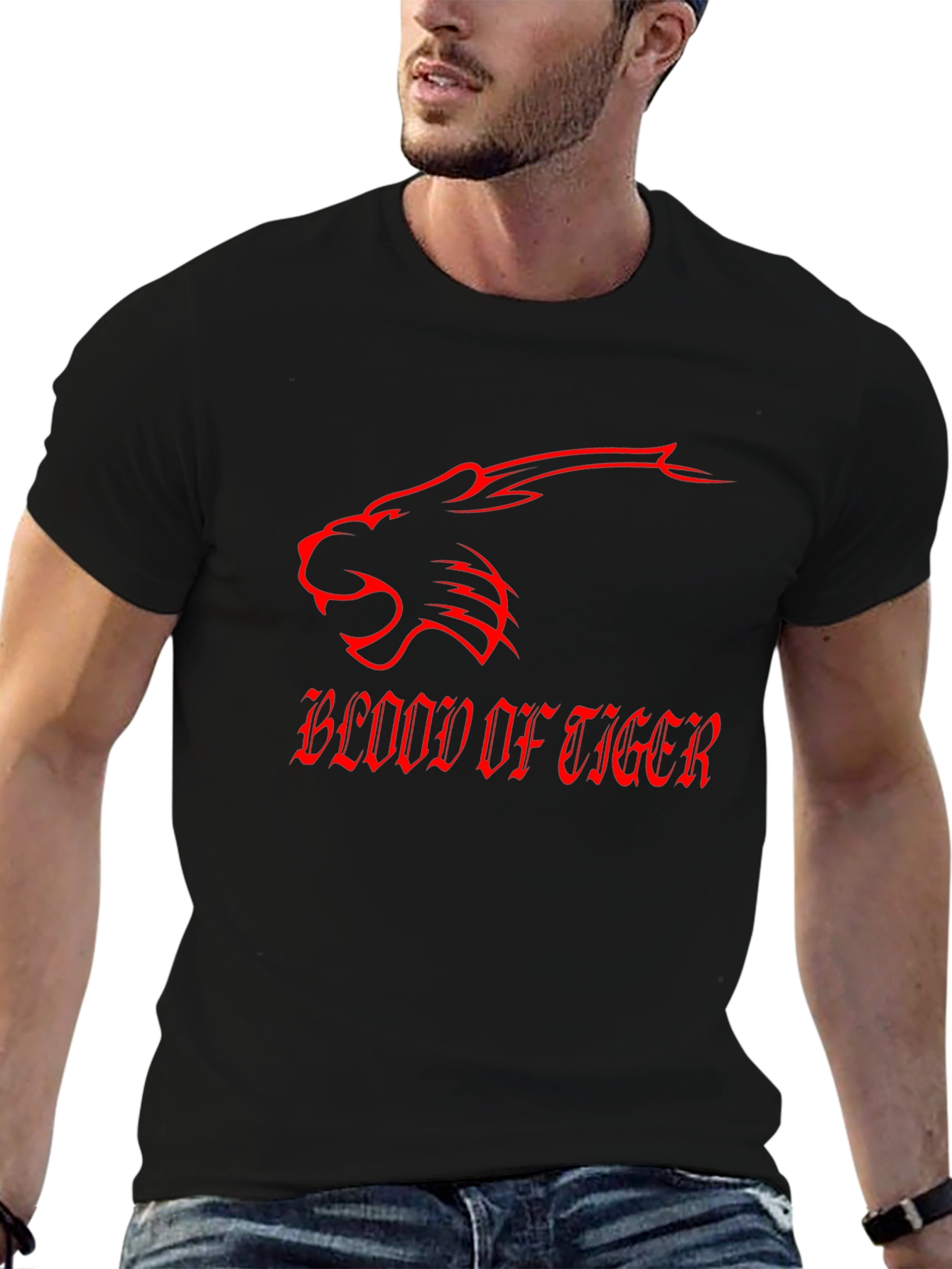 Blood of Tiger Graphic Tee - Black