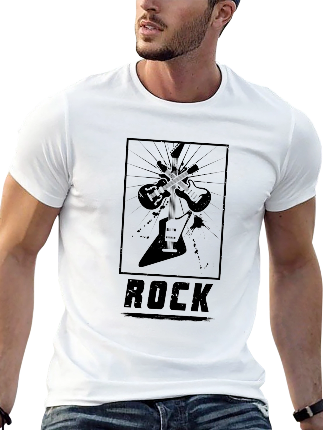 Rock Music Graphic T-Shirt - Black Cotton Tee