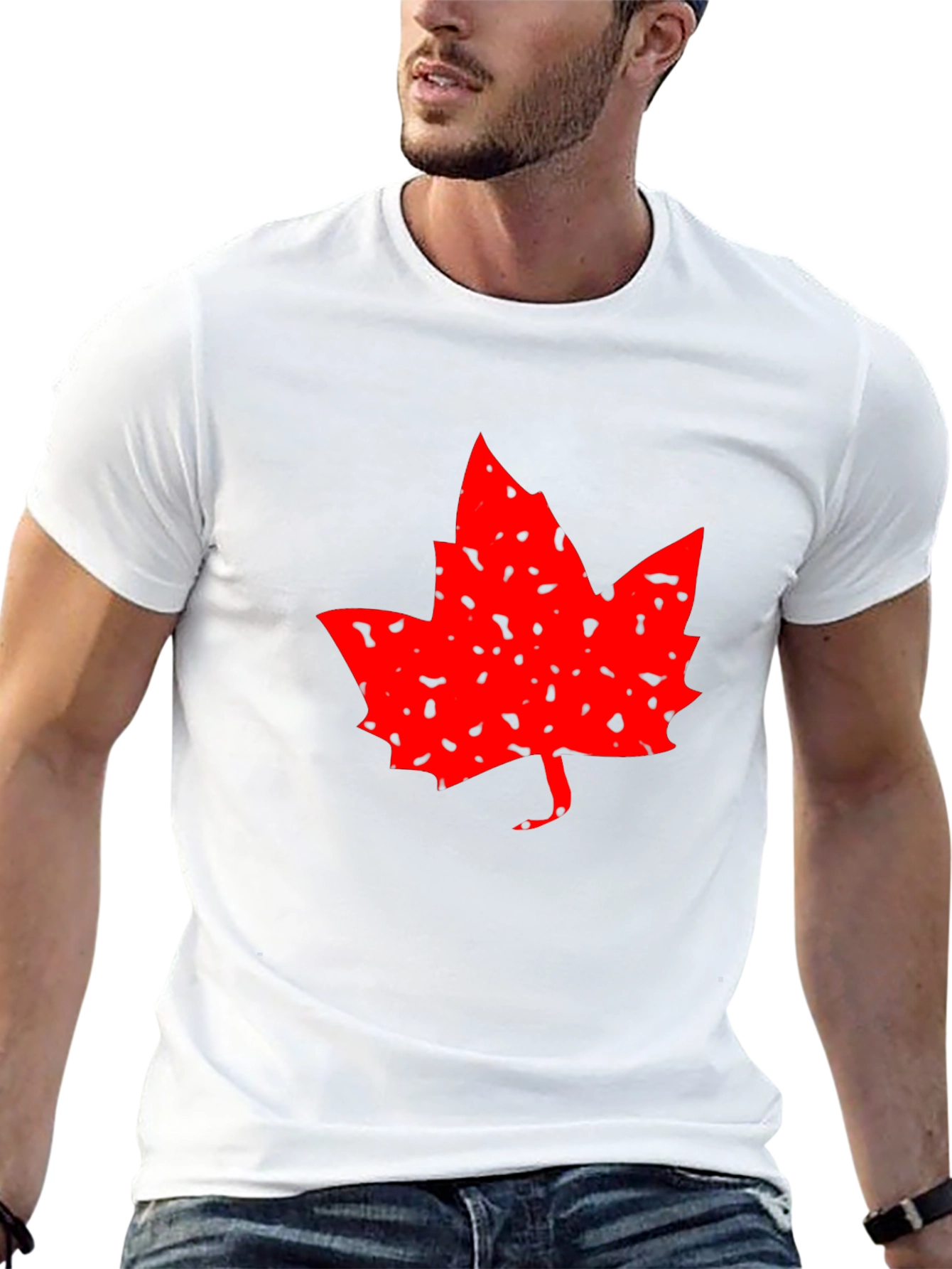 Maple Leaf Graphic Tee - Black Casual Shirt