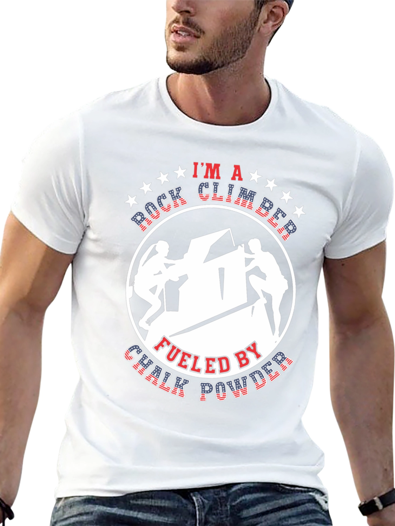 Rock Climber Chalk Powder Graphic Tee