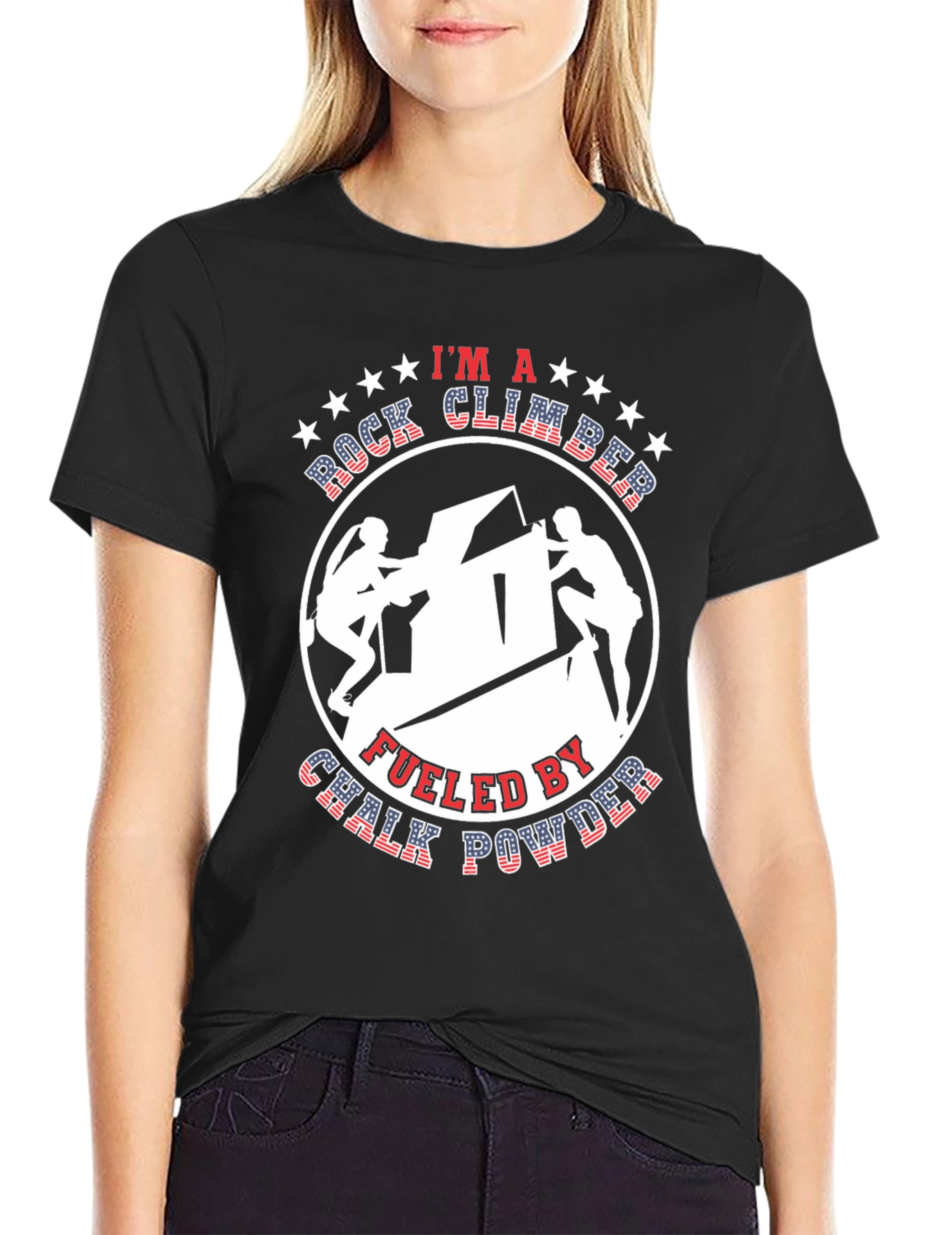 Rock Climber Chalk Powder Graphic Tee