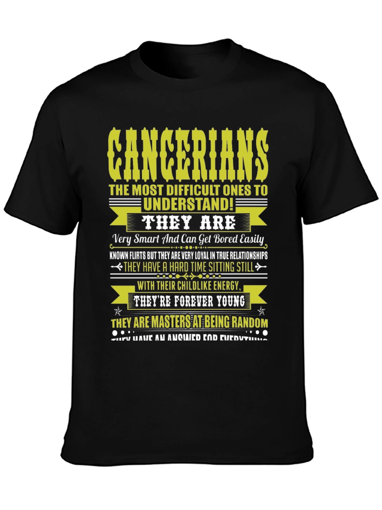 Cancerian Zodiac T-Shirt - Difficult to Understand!