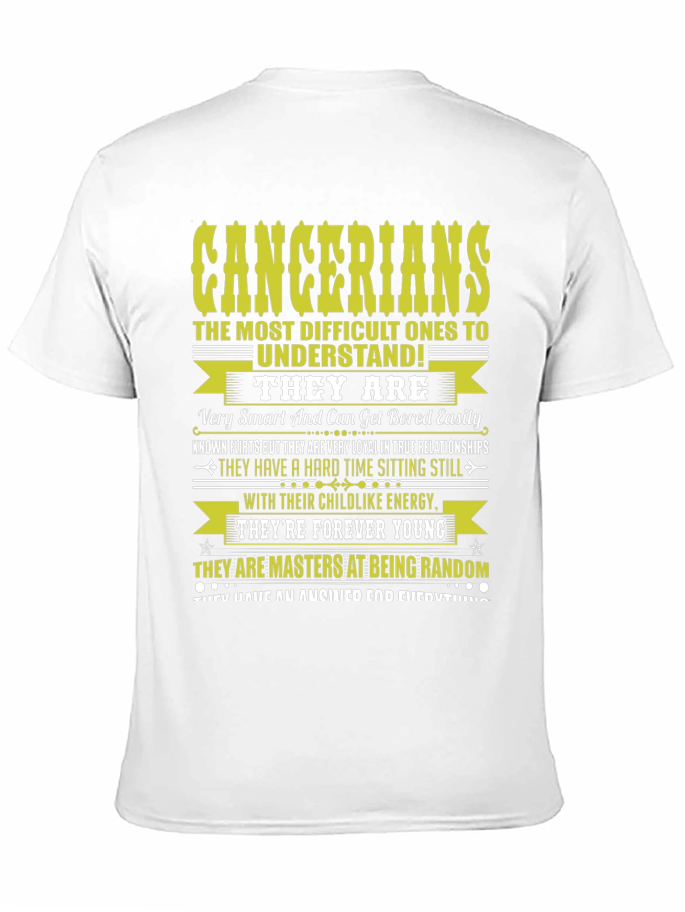 Cancerian Zodiac T-Shirt - Difficult to Understand!