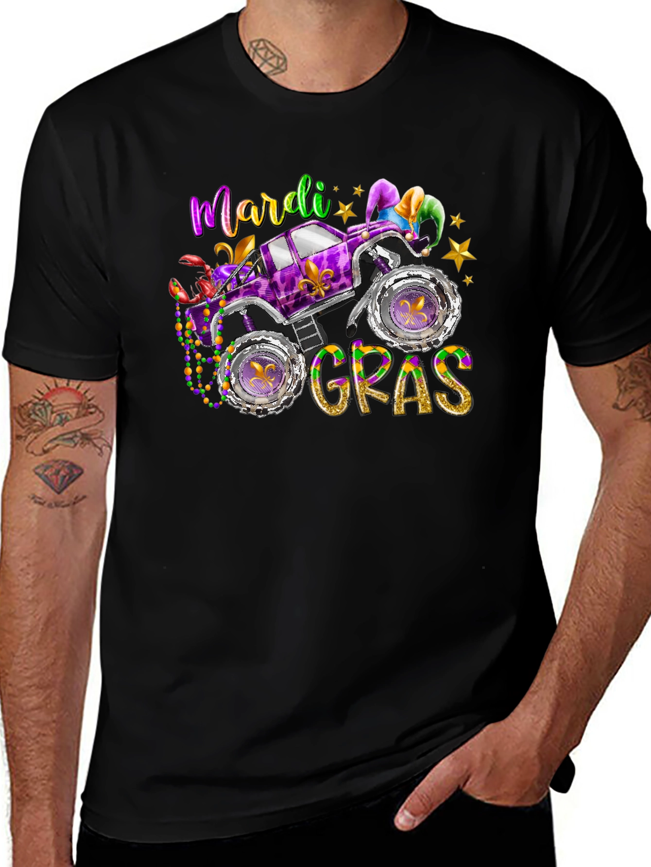 Mardi Gras Monster Truck T-Shirt